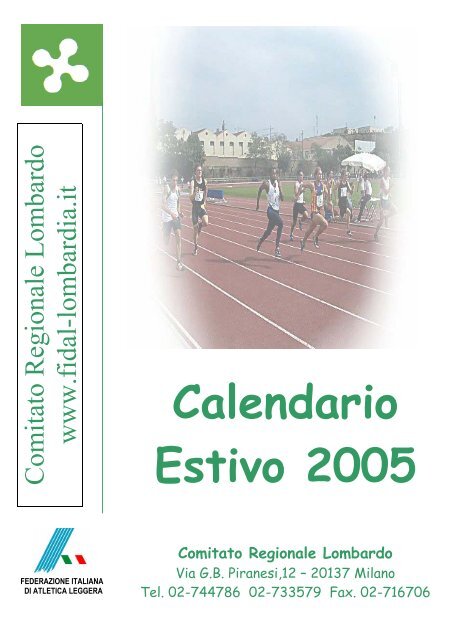 Calendario Estivo - Fidal Lombardia