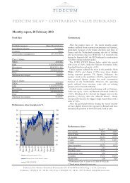 FIDECUM SICAV - CONTRARIAN VALUE EUROLAND - Fidecum AG