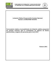 Licitación Pública Presencial De Carácter Nacional ... - Fidena