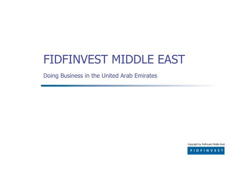 FIDFINVEST MIDDLE EAST - Fidfinvest Treuhand, Zug