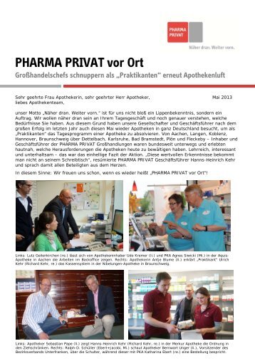 PHARMA PRIVAT vor Ort