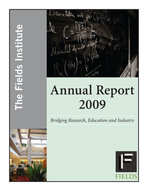 Annual Report 2009 - Fields Institute - University of Toronto