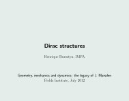 An Introduction to Dirac Structures - Fields Institute