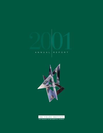 Annual Report 2001 - Fields Institute - University of Toronto