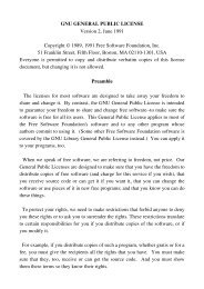 GNU GENERAL PUBLIC LICENSE Version 2 ... - Fieldsforlife.org