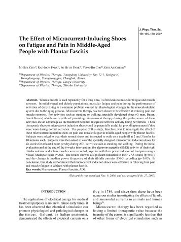 The Effect of Microcurrent-Inducing Shoes on ... - Fieldsforlife.org