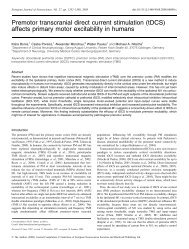 Premotor transcranial direct current stimulation ... - Fieldsforlife.org