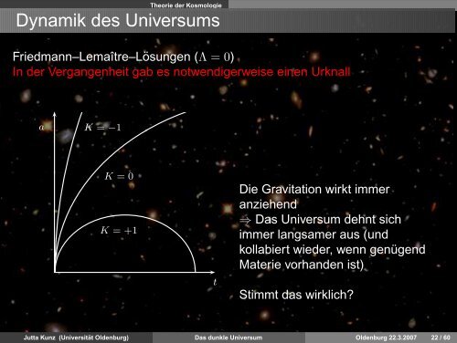 Das dunkle Universum - Field Theory - Universität Oldenburg