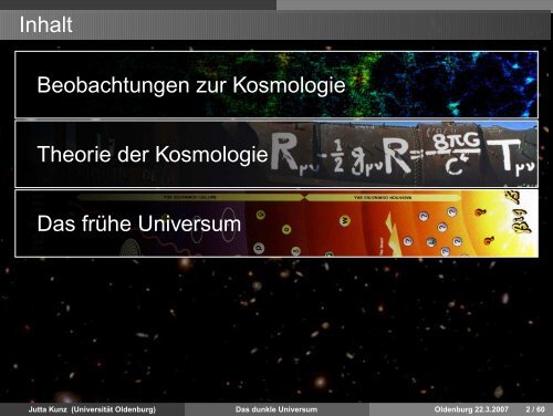 Das dunkle Universum - Field Theory - Universität Oldenburg