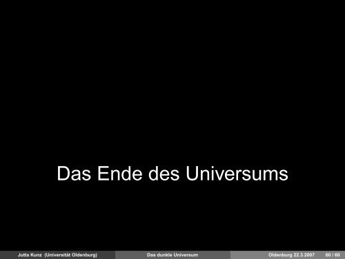 Das dunkle Universum - Field Theory - Universität Oldenburg