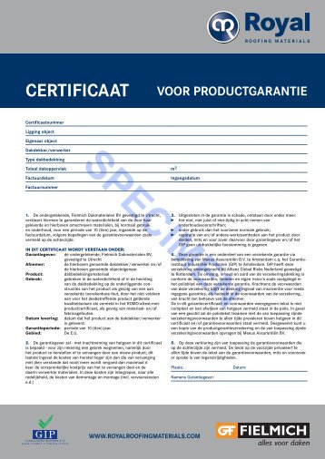 CERTIFICAAT - Fielmich