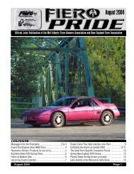 August 2004 Issue - New England Fiero Association