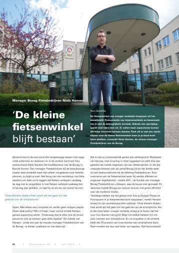 'De kleine fietsenwinkel blijft bestaan' - Fietsberaad