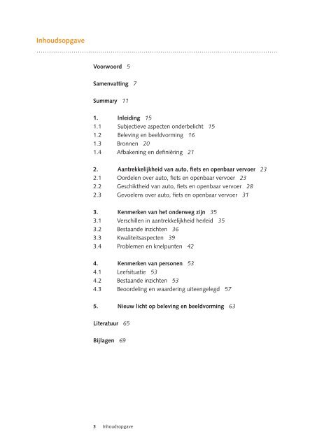 Beleving en beeldvorming van mobiliteit - Kennisinstituut voor ...