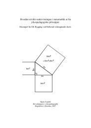 Hvordan utvikle undervisningen i matematikk ut fra ... - FIFF