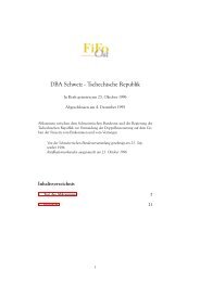 DBA Schweiz - Tschechische Republik - FiFo Ost