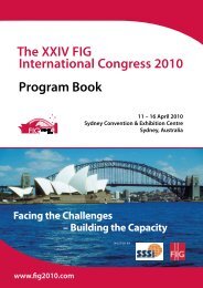 The XXIV FIG International Congress 2010 Program Book