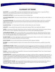 GLOSSARY OF TERMS - The Fighting Pi