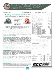 Fighting Sioux Football: Week 12 - University of North Dakota Athletics