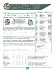 2007-08 Fighting Sioux Women's Basketball - University of North ...