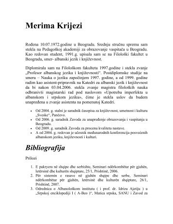 Merima Krijezi - Filološki fakultet