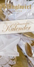 Stanglwirt Kulinarischer Kalender 2013