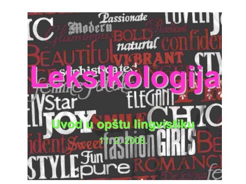 Leksikologija