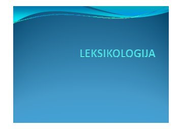 Leksikologija (2013)