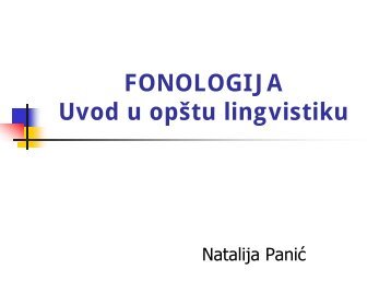 Fonologija 1