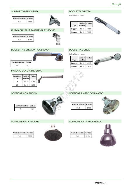 Catalogo Ferrofil 14/10/2013