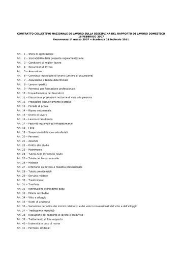 Contratto Collettivo Nazionale di Lavoro 1.03.2007 ... - CGIL-Lecco