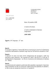 11^ Nota Commissione Nazionale di Garanzia - Filcams - Cgil