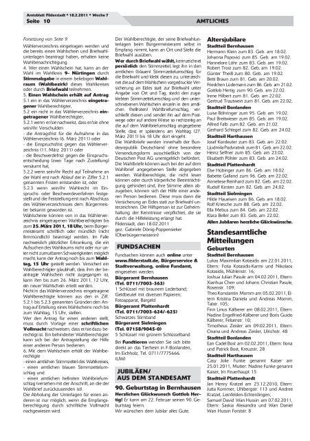 Publ filderstadt Issue kw07 Page 1 - Stadt Filderstadt