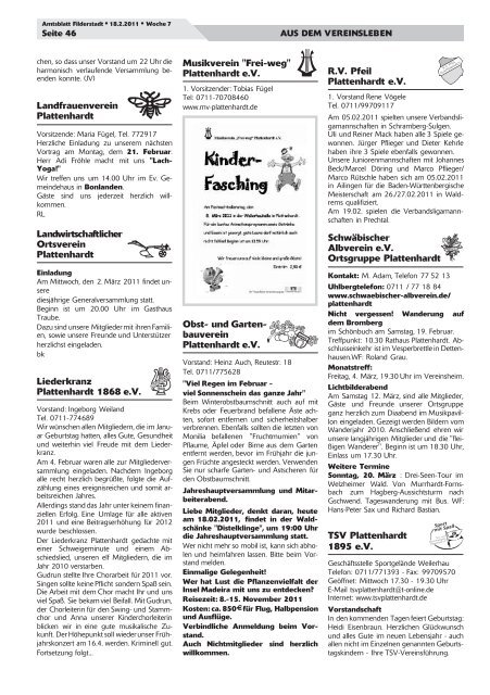Publ filderstadt Issue kw07 Page 1 - Stadt Filderstadt
