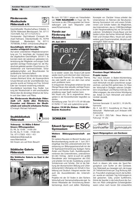 Publ filderstadt Issue kw24 Page 1 - Stadt Filderstadt