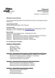 Ausschreibung KA Bonlanden Gewerke 4-8 ... - Stadt Filderstadt
