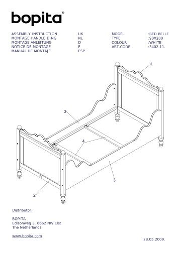 Notice de montage du lit Belle Bopita - File dans ta chambre