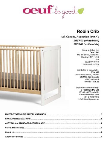 Notice de montage lit bébé Robin Oeuf - File dans ta chambre