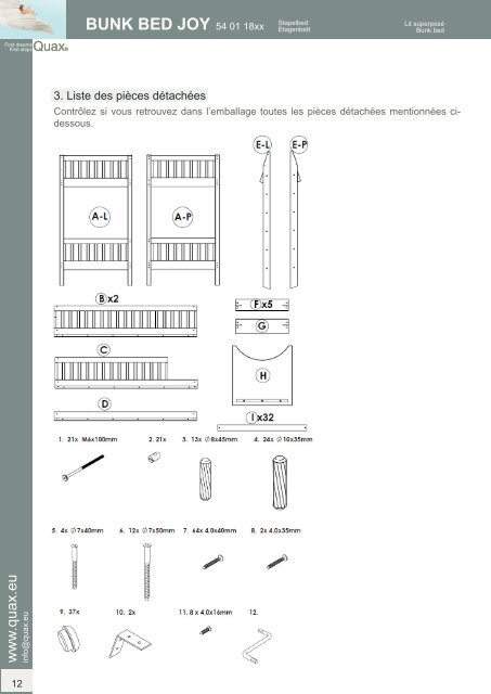 BUNK BED JOY - File dans ta chambre