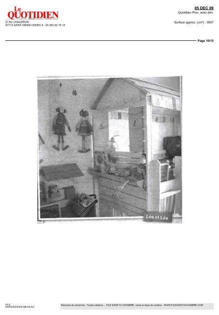 Moquette 2000 (St-Pierre) - File dans ta chambre