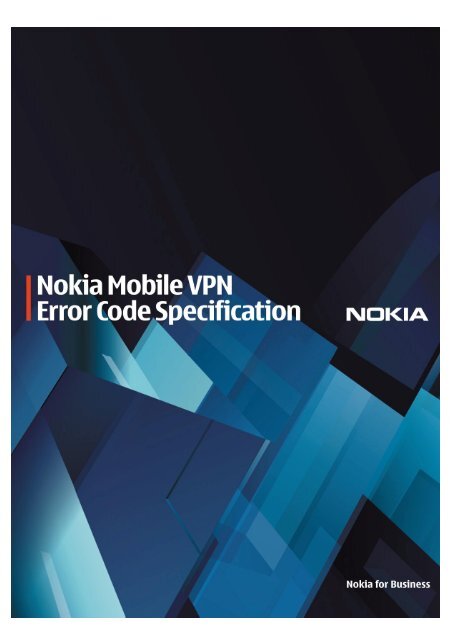 VPN error code specifications - Nokia