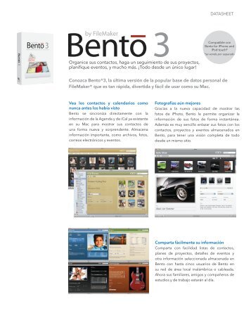 Conozca Bento®3, la última versión de la popular base ... - FileMaker