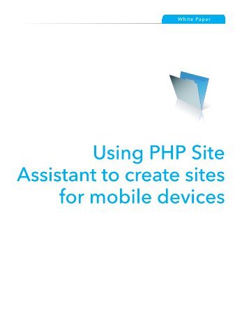 Using PHP Site Assistant to create sites for mobile devices - FileMaker