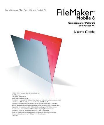 FileMaker Mobile 8 User's Guide