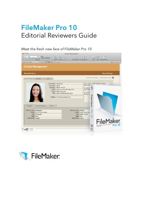 Welcome to FileMaker Pro 10!