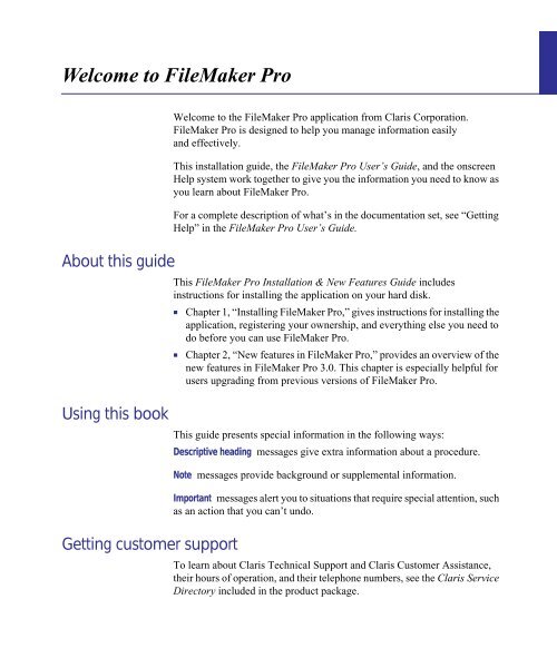 FileMaker Pro 3 Windows Install and New Feature Guide