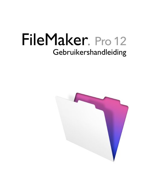 Gebruikershandleiding FileMaker Pro 12