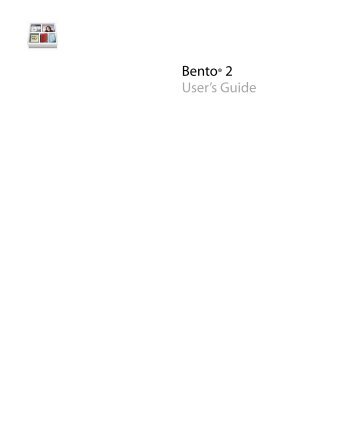 Bento User's Guide - FileMaker