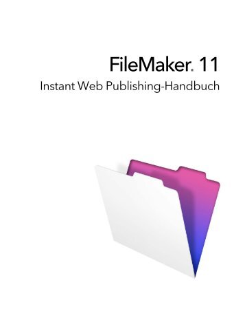 FileMaker 11, Instant Web Publishing-Handbuch