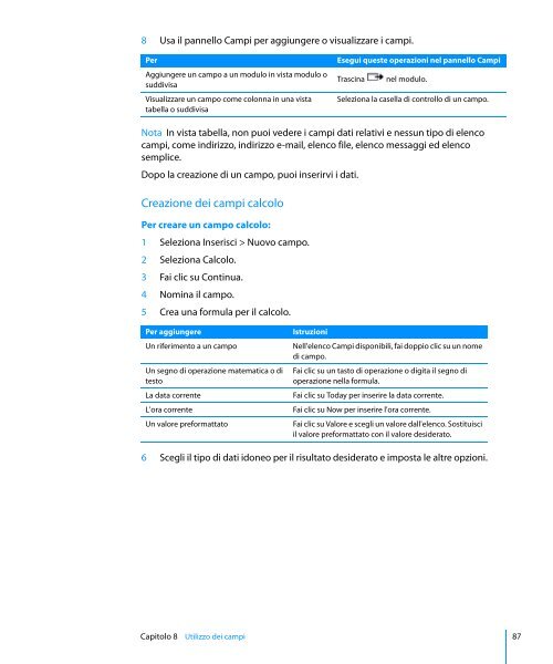 Bento® 3 Manuale utente - FileMaker